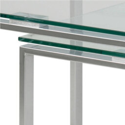 Wyld Haus Frederikssund 3-Piece Glass Top Nesting Coffee Tables - thumbnail 7