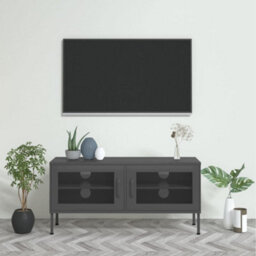Berkfield Tv Cabinet Anthracite 105X35X50 Cm Steel - thumbnail 1