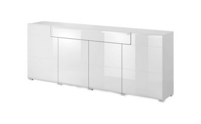 Arte Minimalist Toledo 25 Sideboard Cabinet 208Cm - Pure White Gloss: Sleek Storage For Contemporary Living Spaces - image 1