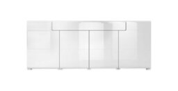 Arte Minimalist Toledo 25 Sideboard Cabinet 208Cm - Pure White Gloss: Sleek Storage For Contemporary Living Spaces - thumbnail 2