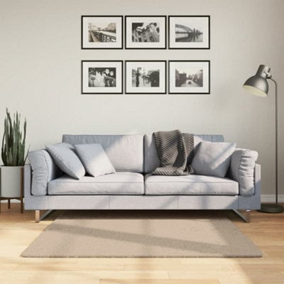 Berkfield Rug Huarte Short Pile Soft And Washable Sand 120X120 Cm - image 1