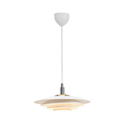 Nordlux Bretagne Metal Pendant Light Layered Shades White,mains - image 1