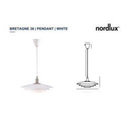 Nordlux Bretagne Metal Pendant Light Layered Shades White,mains - thumbnail 4