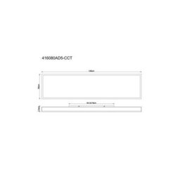 Luminosa Lighting Luminosa Doro 120X30Cm Flush Ceiling Light Silver Colored Led Dimmable 2700-6500K Remote Control Timer - thumbnail 9