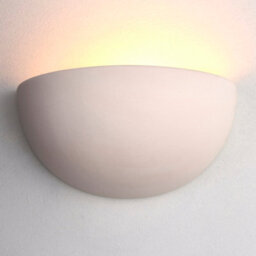 Anson Lighting Dome Ceramic 1 Light Wall Light In White Ceramic - thumbnail 4