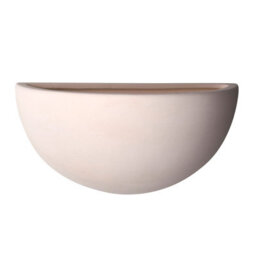 Anson Lighting Dome Ceramic 1 Light Wall Light In White Ceramic - thumbnail 5