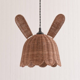 Valuelights Bella Natural Rattan Bunny Rabbit Easy Fit Ceiling Lamp Shade With Bulb (D)25Cm - thumbnail 3