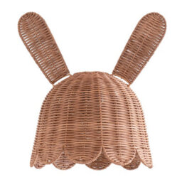Valuelights Bella Natural Rattan Bunny Rabbit Easy Fit Ceiling Lamp Shade With Bulb (D)25Cm