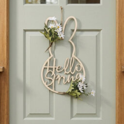 Garden Greatness Decorative Faux Foliage Bunny Wreath - thumbnail 2