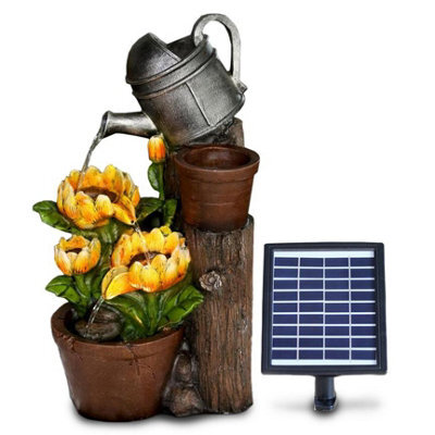 Geezy Solar Water Fountain Led Sunflower Solar Water Feature Home Garden Decoration - image 1