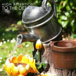Geezy Solar Water Fountain Led Sunflower Solar Water Feature Home Garden Decoration - thumbnail 4