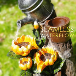 Geezy Solar Water Fountain Led Sunflower Solar Water Feature Home Garden Decoration - thumbnail 2