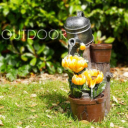 Geezy Solar Water Fountain Led Sunflower Solar Water Feature Home Garden Decoration - thumbnail 5