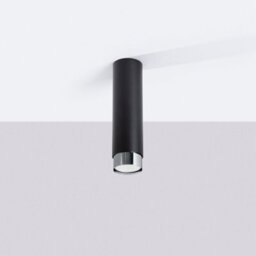 Luminosa Lighting Luminosa Nero Modern Surface Mounted Ceiling Lamp Large Black, Chrome - thumbnail 2