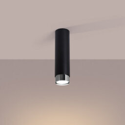 Luminosa Lighting Luminosa Nero Modern Surface Mounted Ceiling Lamp Large Black, Chrome - thumbnail 3