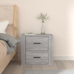 Berkfield Wall-Mounted Bedside Cabinet Grey Sonoma 50X36X47 Cm - thumbnail 3