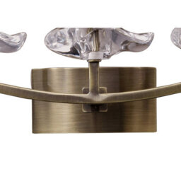 Luminosa Lighting Luminosa Akira Wall Lamp Switched 3 Light E14, Antique Brass With Cream Shade - thumbnail 3