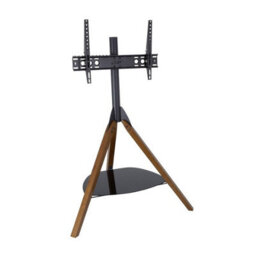 "Avf Hoxton Tripod Tv Stand For Tvs Up To 70"" (40Kg) - Dark Wood Legs, Glass Shelf, Cable Management, Adjustable Height & Tilt" - thumbnail 3