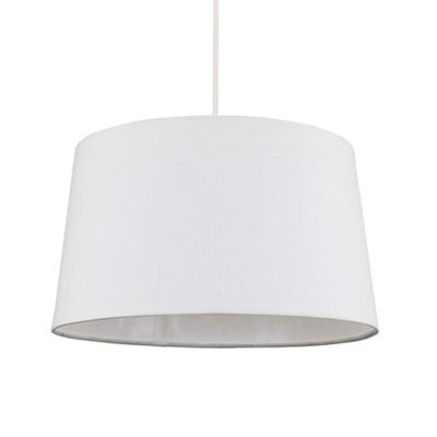 Valuelights Doretta Modern Tapered White Faux Linen Ceiling Table Lamp Light Shade (D)40Cm - image 1