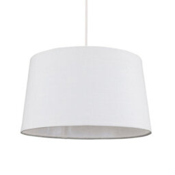 Valuelights Doretta Modern Tapered White Faux Linen Ceiling Table Lamp Light Shade (D)40Cm - thumbnail 1