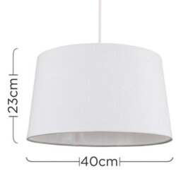 Valuelights Doretta Modern Tapered White Faux Linen Ceiling Table Lamp Light Shade (D)40Cm - thumbnail 5