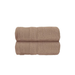 Allure Bath Fashions Luxury Zero Twist Egyptian Cotton Hand Towels Pack Of 2 - Mocha - thumbnail 1