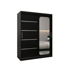 Arte Sophisticated Black Uppsala V2 Sliding Door Wardrobe 150Cm - Urban Storage Solution - thumbnail 2