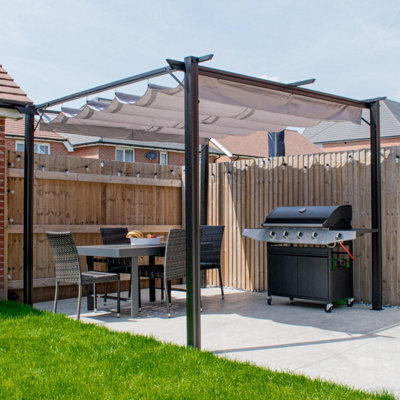 BPS Access Solutions Aluminium Pergola - Bps Garden Canopy/pergola 3X3M - Full Aluminium, - image 1