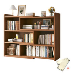 Stretchable Wooden Shelf 4 Tier Bookcase Display Storage Unit Stand - thumbnail 3