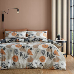 Fusion Yasmin Abstract Floral Black Easycare Duvet Cover Set - thumbnail 4