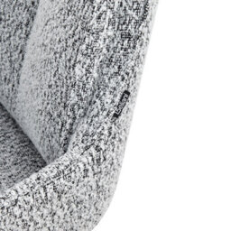 Beliani Dining Chair Swivel Marcellus Boucle Black/ White - thumbnail 7