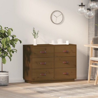 Berkfield Sideboard Honey Brown 100X40X75 Cm Solid Wood Pine - image 1