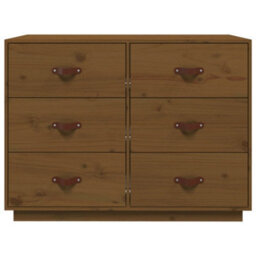 Berkfield Sideboard Honey Brown 100X40X75 Cm Solid Wood Pine - thumbnail 5