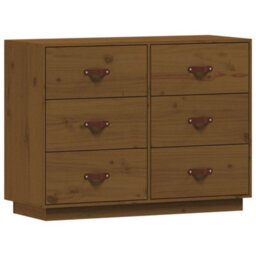 Berkfield Sideboard Honey Brown 100X40X75 Cm Solid Wood Pine - thumbnail 2