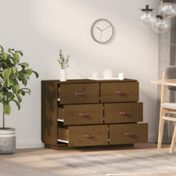 Berkfield Sideboard Honey Brown 100X40X75 Cm Solid Wood Pine - thumbnail 3
