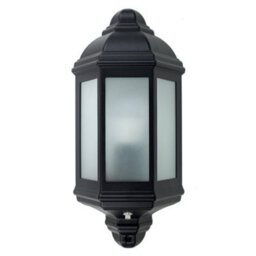 Valuelights Wiltshire Black Ip44 Rated Outdoor Porch Wall Light Flush Lantern