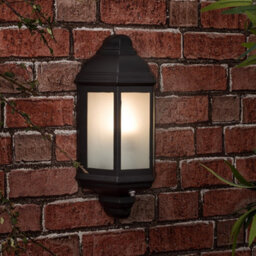 Valuelights Wiltshire Black Ip44 Rated Outdoor Porch Wall Light Flush Lantern - thumbnail 5