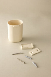 Cosmic Toothbrush Holder, Sand Grey, Freestanding Or Wall Mounted, Compatible With All Accessories Of The Modular Alife Collection - thumbnail 3
