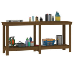 Vidaxl Work Bench Honey Brown 180X50X80 Cm Solid Wood Pine - thumbnail 4