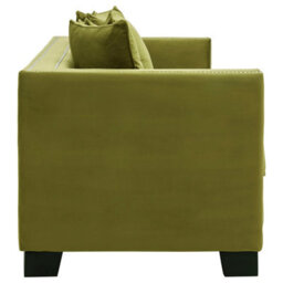 Orsina Luxurious 3 Seat Moss Velvet Sofa, Moss Velvet Upholstered Mid Century Sofa, Modern Design 3 Seater Couch - thumbnail 4