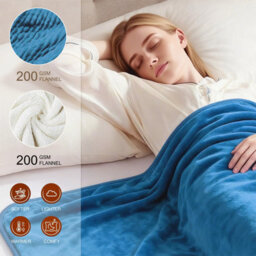 Alivio Electric Heated Blanket With 7 Heat Levels & 9 Timer Modes (Teal) - thumbnail 4