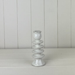 Satchville Glazed Ceramic Candle Holder With Textured Detail