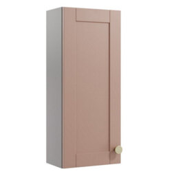 Ashford Matt Dusty Pink Bathroom Single Wall Cabinet (H)72Cm (W)29.5Cm