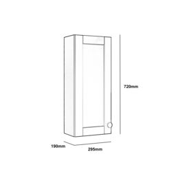 Ashford Matt Dusty Pink Bathroom Single Wall Cabinet (H)72Cm (W)29.5Cm - thumbnail 3