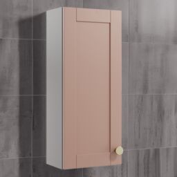 Ashford Matt Dusty Pink Bathroom Single Wall Cabinet (H)72Cm (W)29.5Cm - thumbnail 2