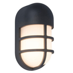 CGC Lighting Cgc Asher Dark Grey Oval Cage Outdoor Led Wall Light - thumbnail 2