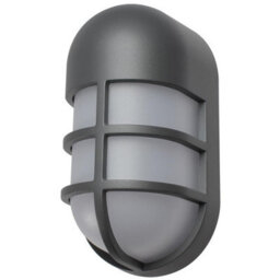CGC Lighting Cgc Asher Dark Grey Oval Cage Outdoor Led Wall Light - thumbnail 3
