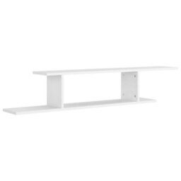 Berkfield Wall-Mounted Tv Shelf White 125X18X23 Cm Engineered Wood - thumbnail 2