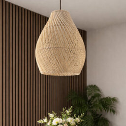 CGC Interiors Cgc Enya Natural Rattan Easy Fit Hand Made Lampshade - thumbnail 3