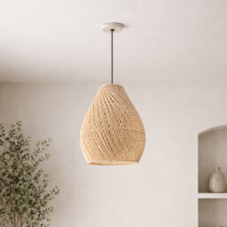 CGC Interiors Cgc Enya Natural Rattan Easy Fit Hand Made Lampshade - thumbnail 2